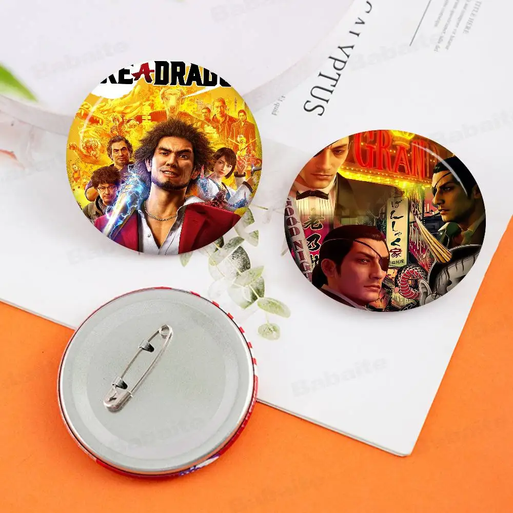 Y-YAKUZA صفيح لينة زر دبوس بروش شارة معدنية مخصصة مجوهرات اكسسوارات قبعة حقيبة التلبيب