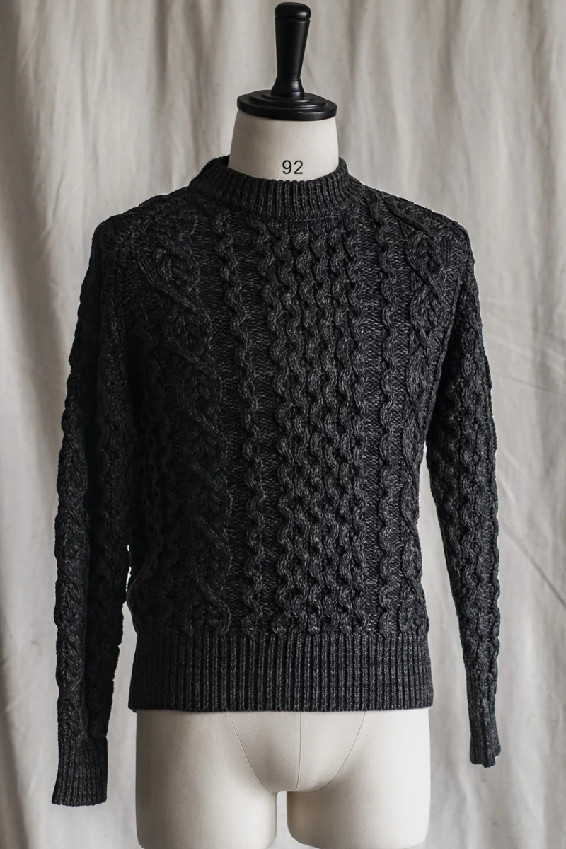 Men\'s Knitted Lattice Cable Aran Pullover Autumn Winter Sweater