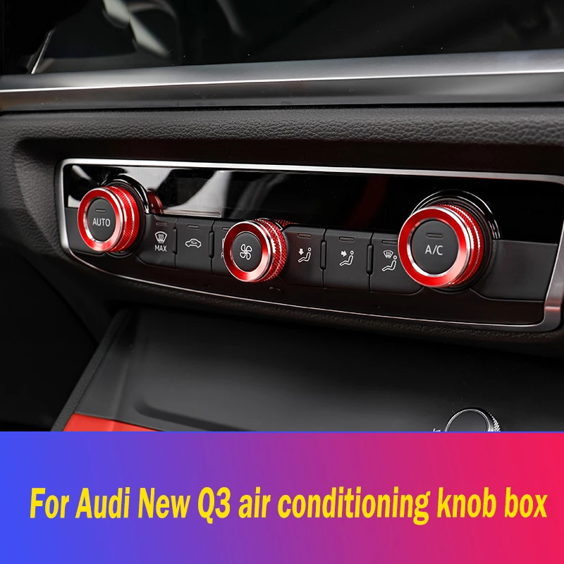 

Air Condition Knob Trim Ring Climate Control Adjust Button Cover for Audi Q2L/Q3 2019-2022 Automatic Air Conditioning Knob