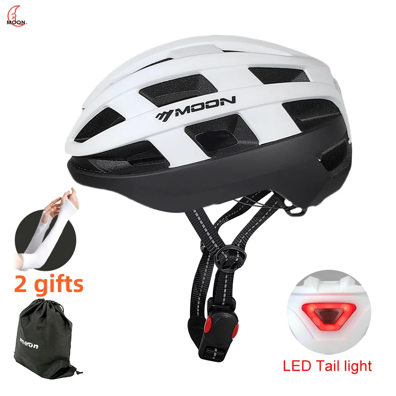 MOON Lightweight Mountain Road Bike Helmet for Adult and Youth  MTB Bicycle Helmet with Rear Light LED Safety  Protection