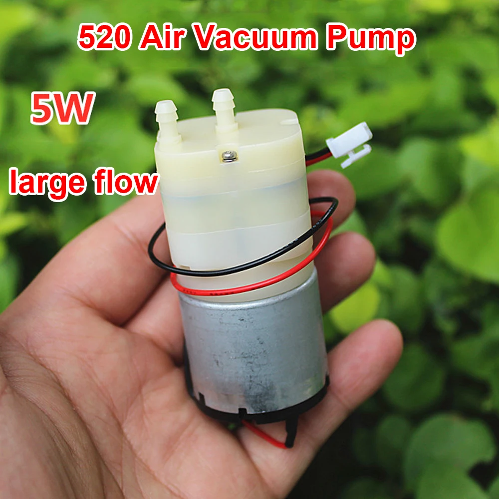 Mini 520 Air Pump DC5V-7.4V 5W Vacuum Pump High Power Air Vacuum Pump Large Flow