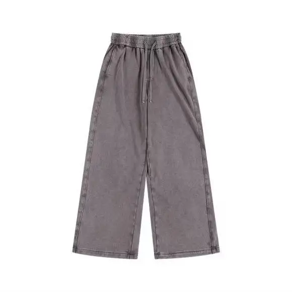 2025 New Retro Loose High-waisted Straight-leg Trousers Men's and Women's Casual Wide-leg Trousers