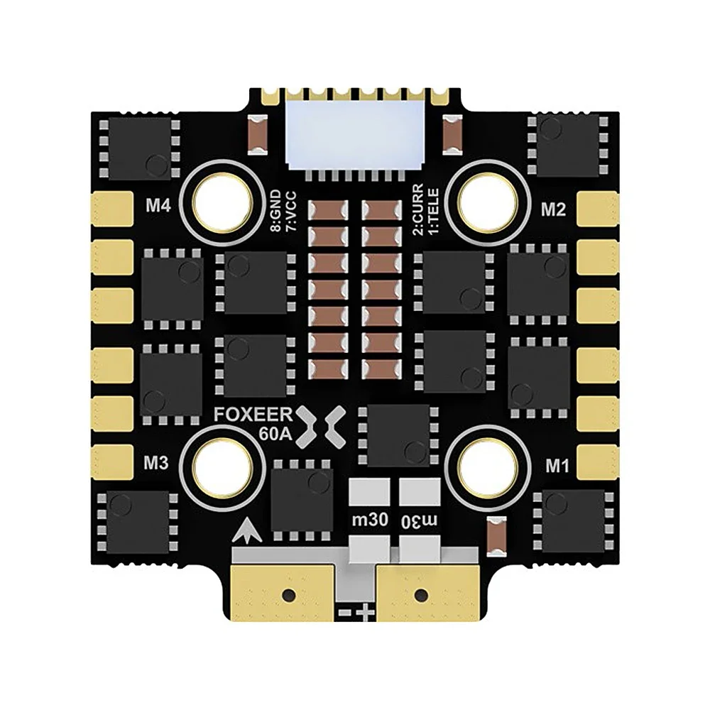 BoMaSFOXEER Reaper F4 Mini 60A 4in1 ESC 128K BLHeli32 Input DShot 150/ 300/ 600/ 1200/ MultiShot/ OneShot 3-8S Lipo For RC FPV