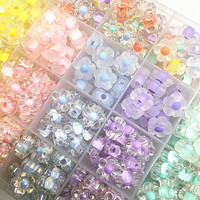 30pcs 12mm Matting/Transparency/AB Colour Acrylic Sunflowers Beads Loose Spacer Beads for Jewelry Making DIY Accessories