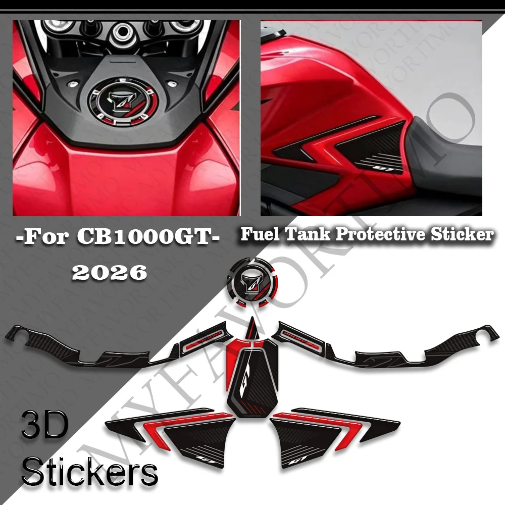 For CB1000GT CB 1000 GT CB1000 Adventure Sport Touring Tank Pad Cap Grips Gas Fuel Kit Knee Stickers Decals Protector 2026