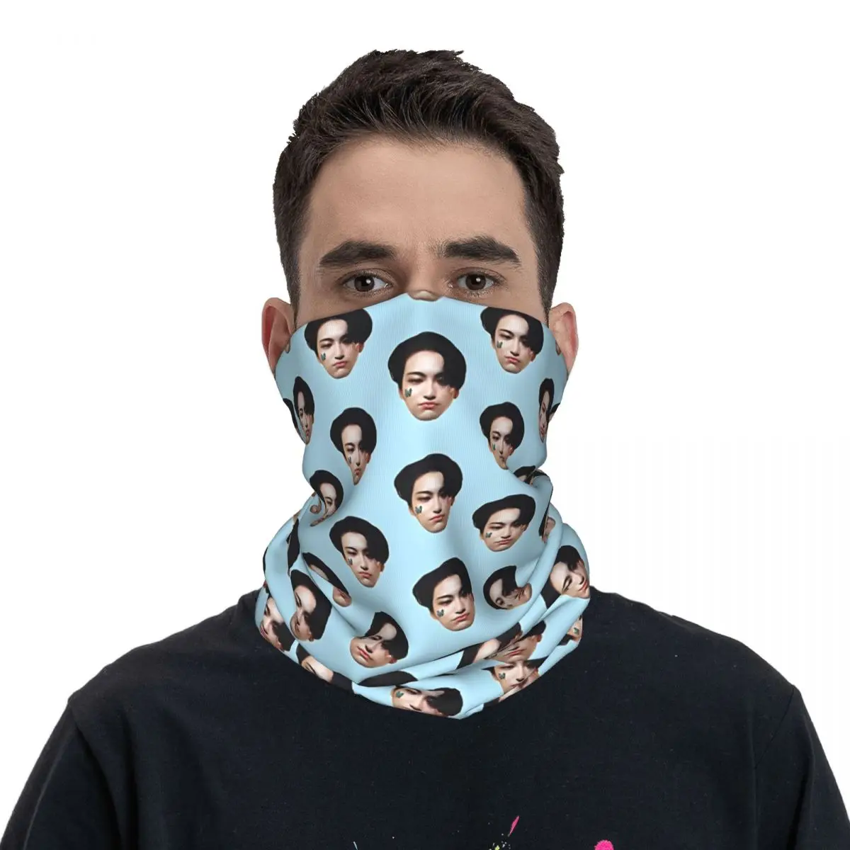 Seonghwa-Bandana de Motocross com Borboleta Impressa para Adultos, Cachecol Ateez, Balaclava, Cobertura Do Pescoço, Unissex, Respirável