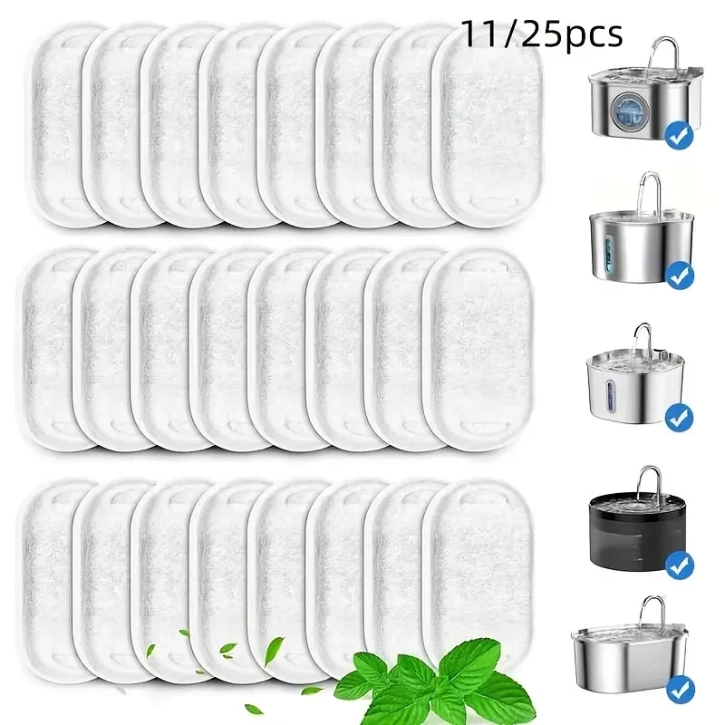 11/25PCS Pet Water Fountain Filters Replacement Activated Carbonfor Cat Dog Multiple Models Clean DrinkingWater pets