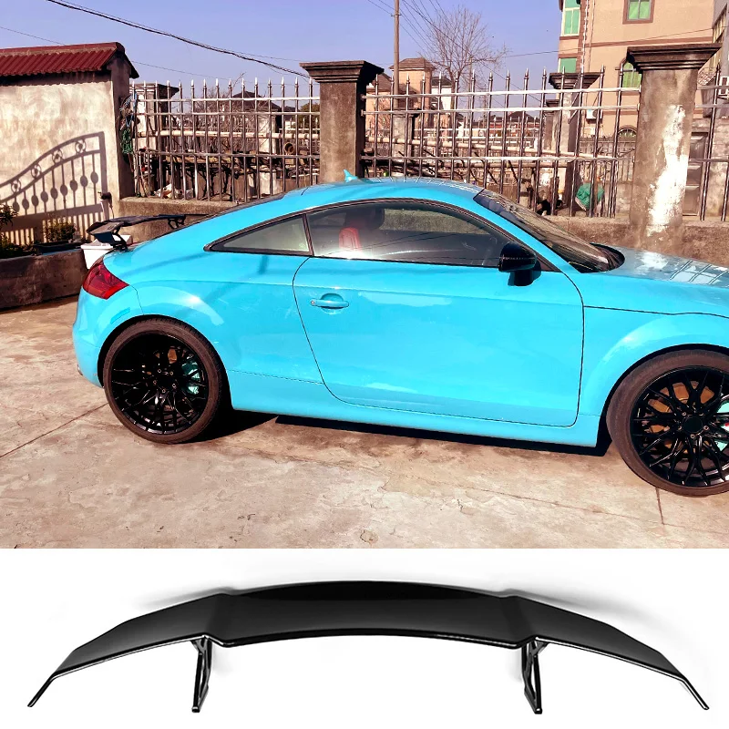 Glossy Black Spoiler for Audi TT Type V ABS Plastic Car Rear Trunk Wing Accessories