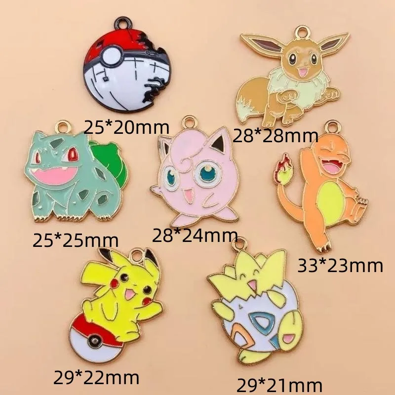 10pcs Cartoon Anime Character Enamel Charms Earring Pendant for Making DIY Keychain Necklace Drip Oil Metal Jewelry Accessories