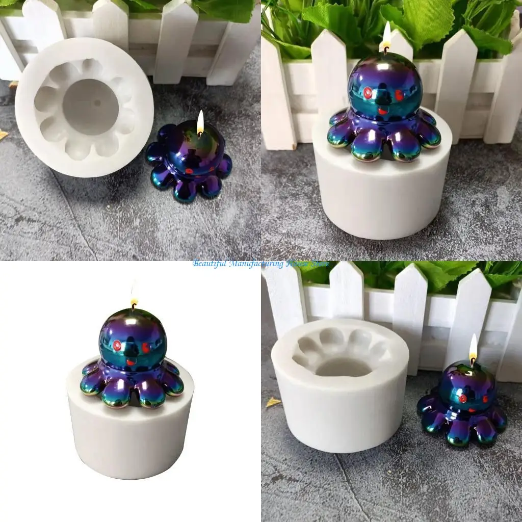 

E56A Осьминог Украшение Силиконовая Форма Эпоксидная Смола DIY Украшения Изготовление Мыла Свечи