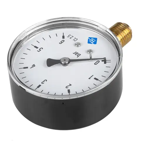6 Bar Manometer 2.3 Face Air Compressor High Strength Pressure Gauge for Air Water Oil Gas Measurement
