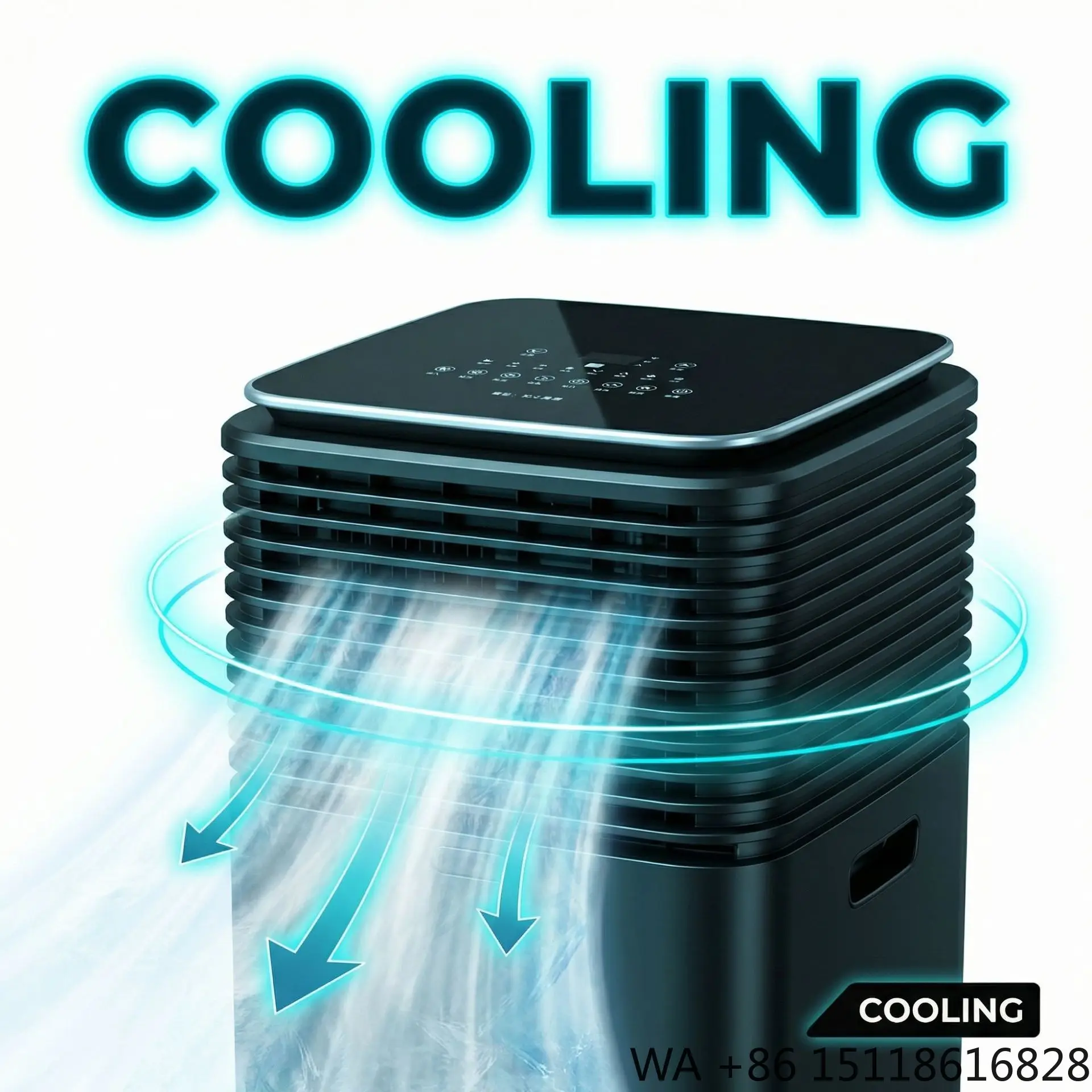 Portable air conditioner JF-107 dehumidification purification remote control touch screen cross-border