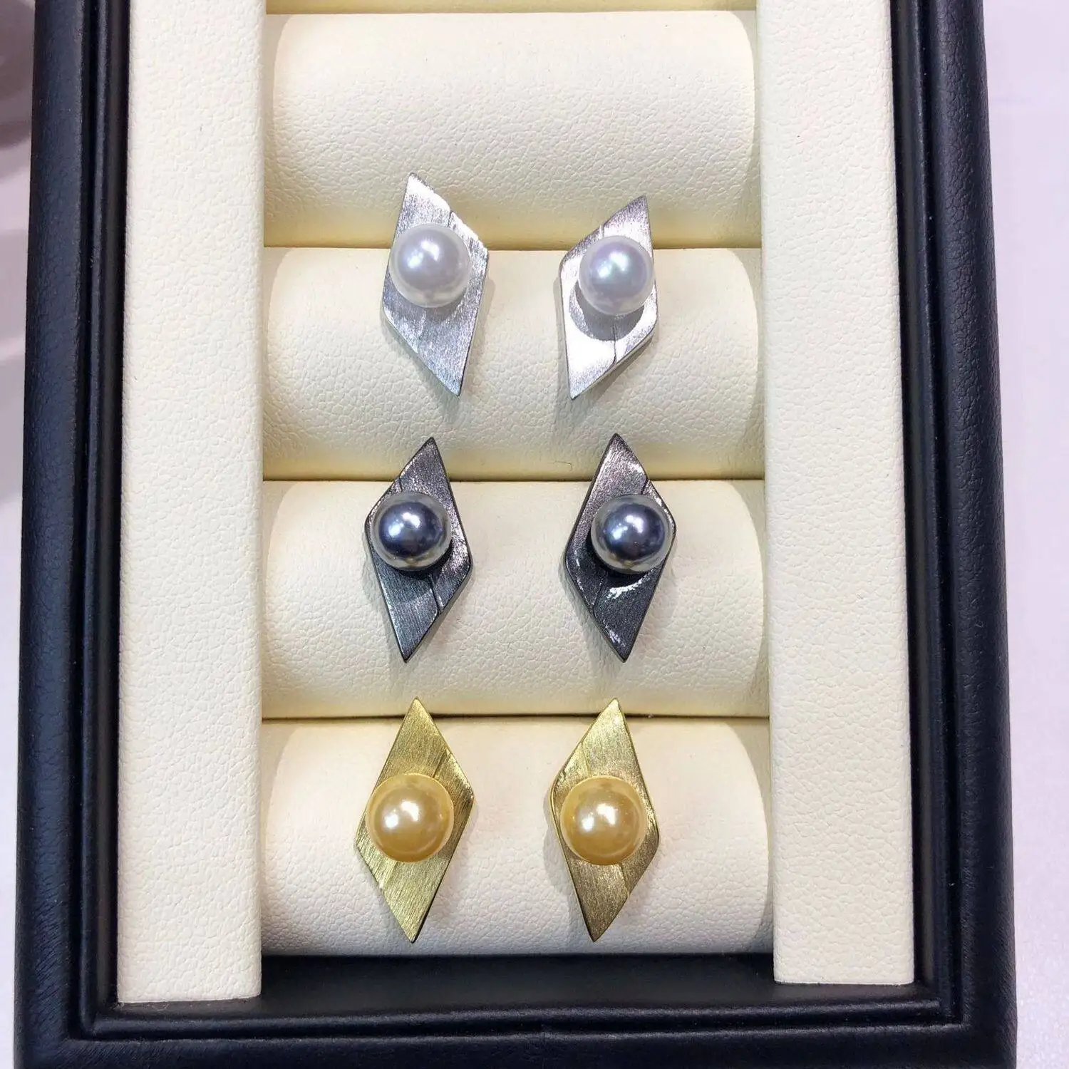 Neue Ohrringe/bildpassende Ohrringe mit natürlichen Perlen AAAA5-6mm, Ohrringe aus S925-Silber