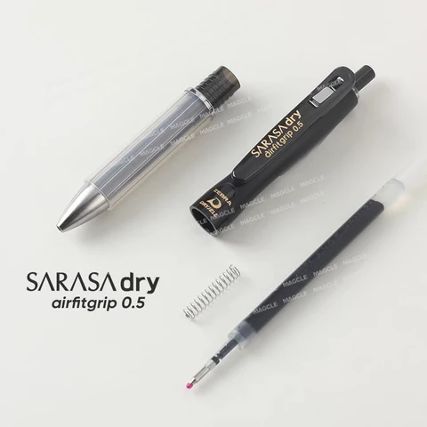 Гелевая ручка ZEBRA SARASA Dry Airfitgrip 0,5/0,4 мм, черный сердечник, быстросохнущие гладкие стили для письма, boligrafo гель, канцелярские принадлежности для школы — фото модели