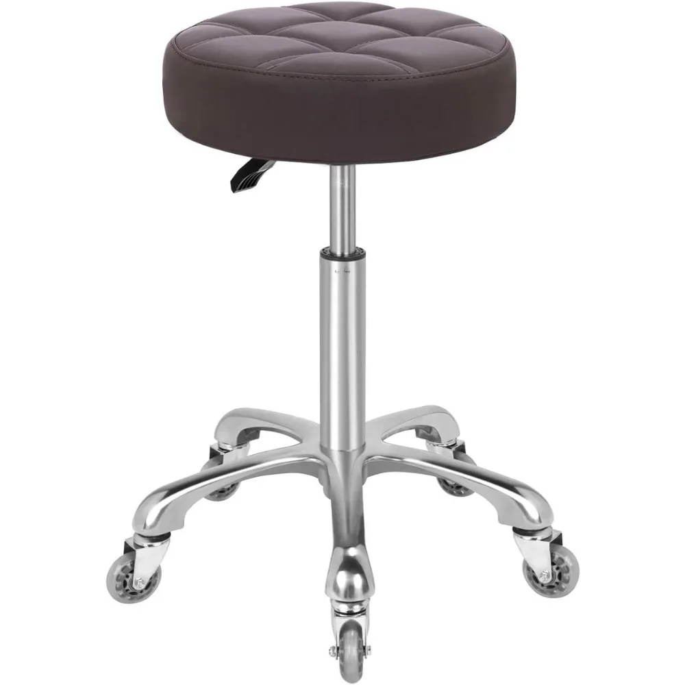 

KARRIE Swivel Stool Chair Adjustable Height,Heavy Duty Hydraulic Rolling Metal Stool for Kitchen,Salon,Bar,Office,Massage