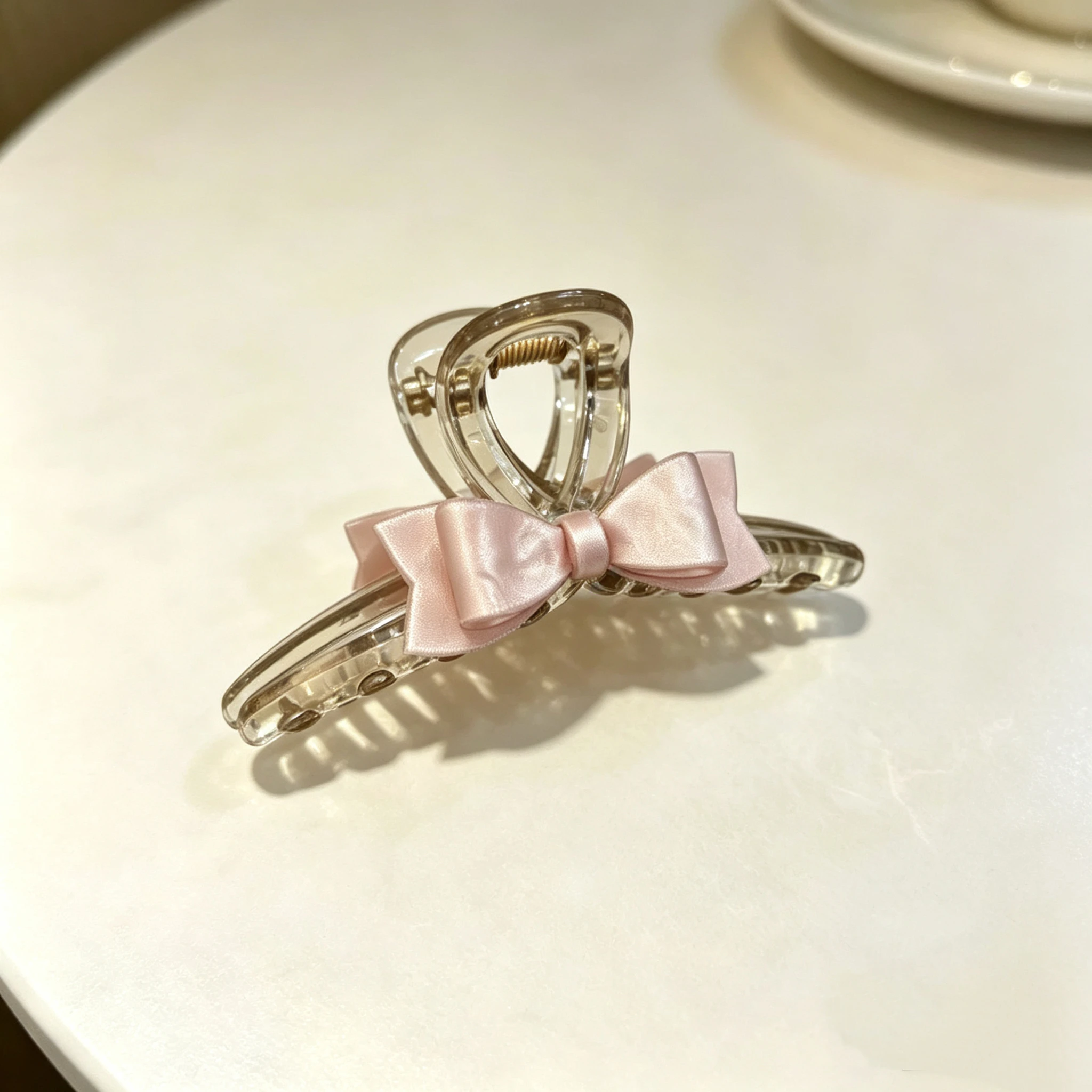 Korean Acrylic Bow Dragon Bone Shark Hair Claw French Style Arc Large Hair Clamp for Women Back Head Hair Accessories view 6