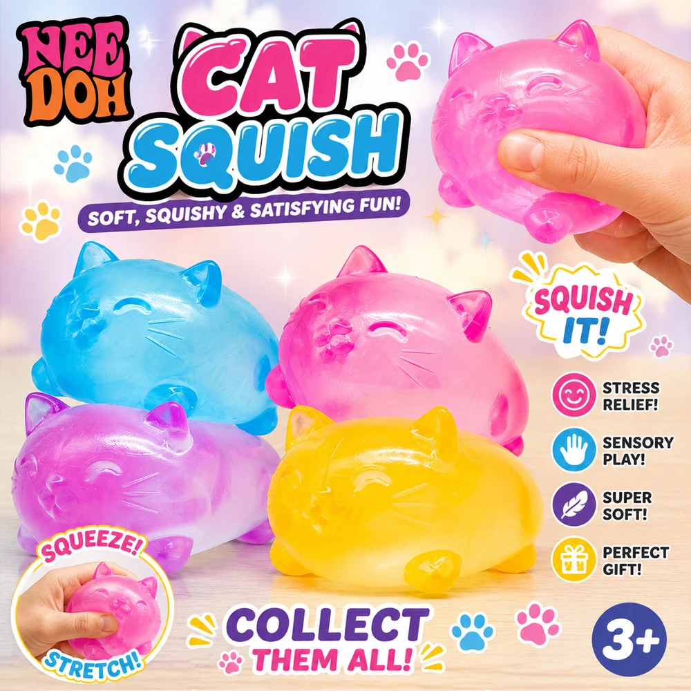 1PCS Mini Cute Cat Maltose Decompression Toy Non Stick Odorless Non-toxic Fun Toy Pressure Relief Tool For s And Students