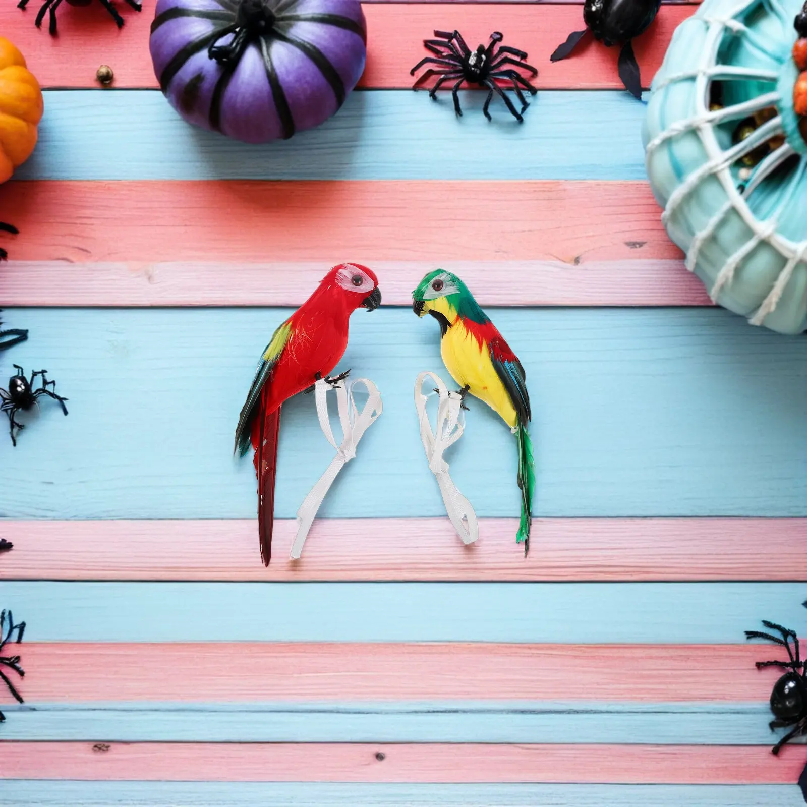 

2Pcs Pirate Shoulder Parrot Prop Adult Kids Pirate Costume Accessory Halloween Cosplay Photo Prop Bird on Shoulder Lightweight