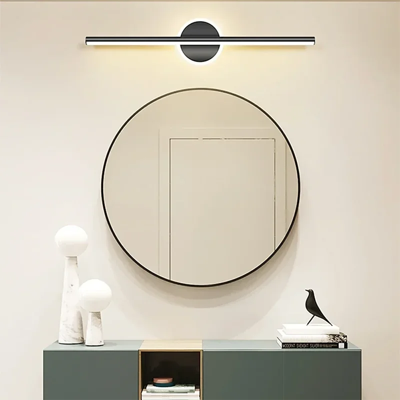 Imagem -05 - Nordic Led Mirror Lamp Lâmpada de Parede Longa Simples Penteadeira Armário de Banheiro Luz Especial Iluminação para Decoração Doméstica