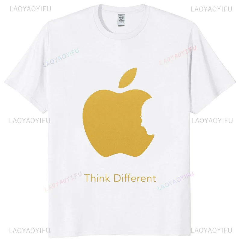 Apple Think Different Vintage Computer Graphic Steve Jobs Tribute Unisex T-Shirt Retro Tech Streetwear