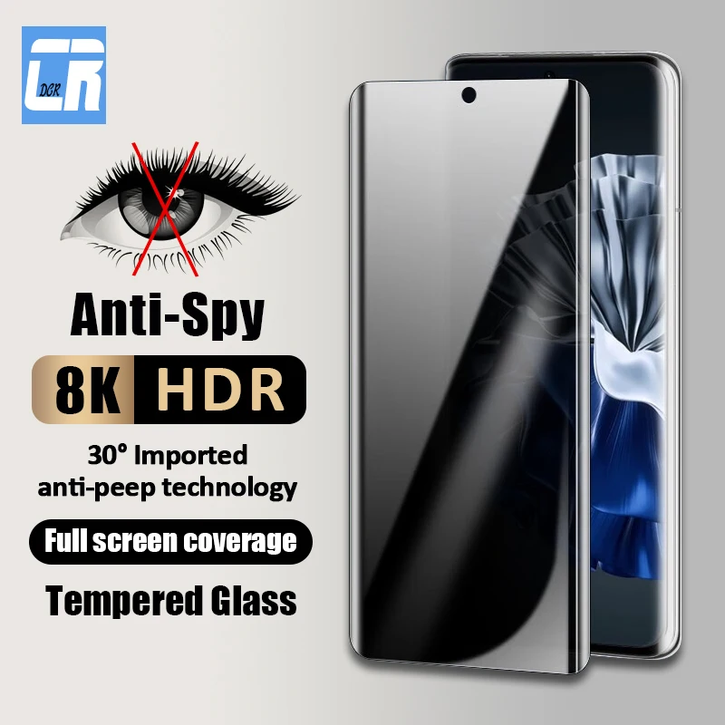 Privacy Screen Protector for Huawei P60 Art P50 P40 P30 Nova 8 9 10 11 Anti Spy Film for Mate 60 50 40 30 20 Pro Tempered Glass