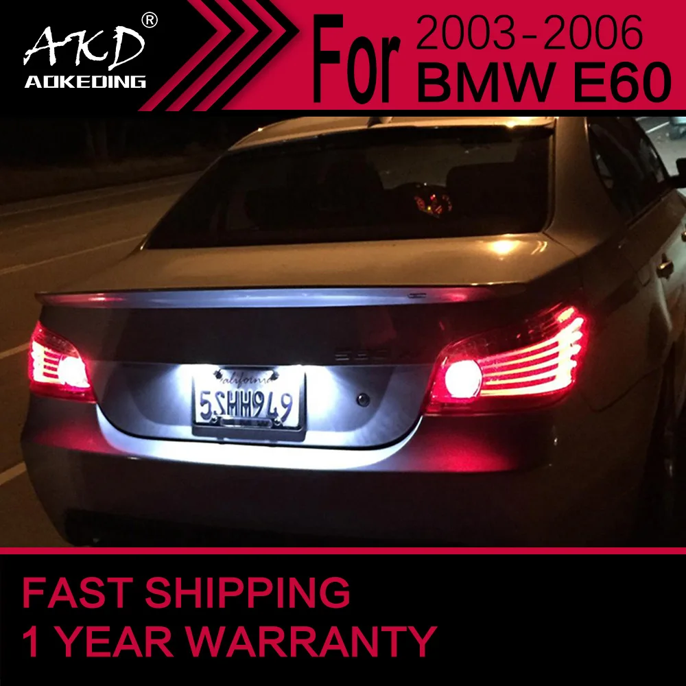 

Car Lights for BMW E60 LED Tail Light 2003-2006 520I 525I 530I Rear Stop Lamp Brake Signal DRL Reverse Automotive Accessories