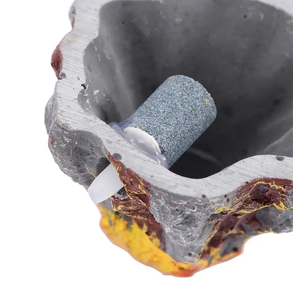 Fashion Resin Tank Accessories Aquarium Simulation Volcano Aquatic Pet Supplies Micro-landscape Air Stone Fish Tank Decor