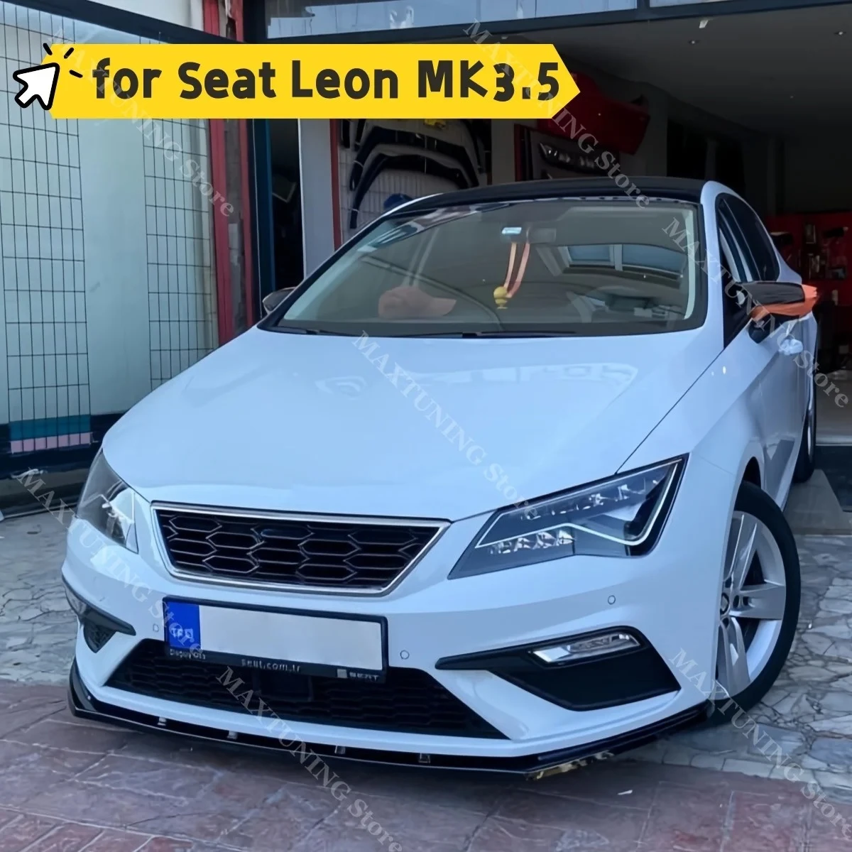 

Front Bumper Splitter For Seat Leon MK3 5F Facelift MK3.5 2017 2018 2019 2020 Tuning Spoiler Skirt Lip Diffuser Guard Body Kit