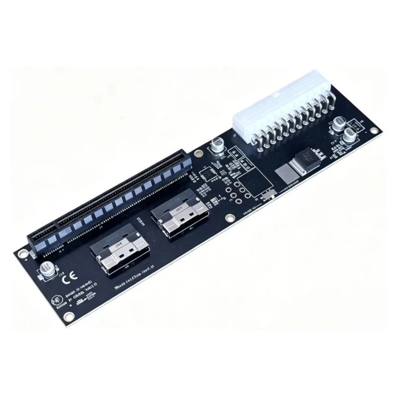 D7YC PCIe x16 to 2-Port SFF-8654 8i Adapter Card, Open-Board Connection Card for Internal Hardware Expansion and Board Layout in