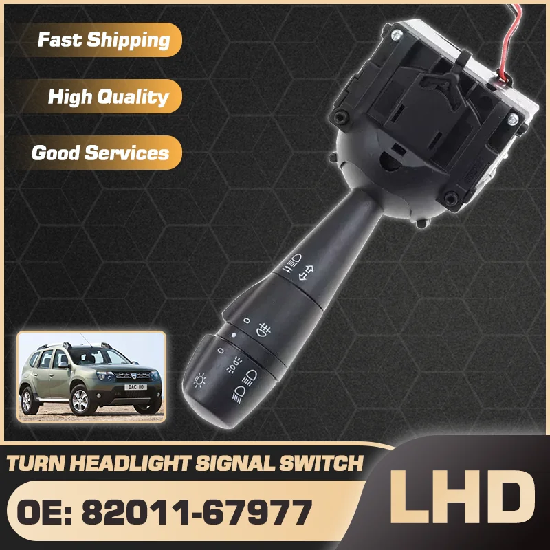

For Dacia Duster HS MK1 Renault Duster Nissan Terrano 2010-2018 Turn Signal Headlight Combination Switch 82011-67977 255404709R