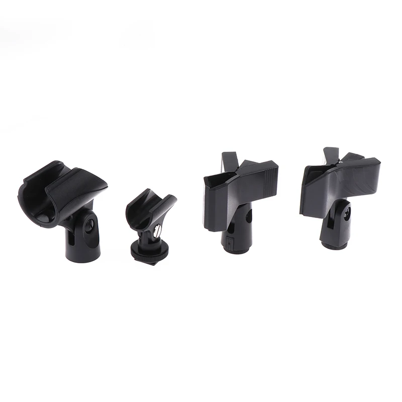 1PC Microphone Clip Universal Spring Clip Flexible Mic Holder Clamp Accessory Black Mount Stand Plastic Mic Clamp Holder