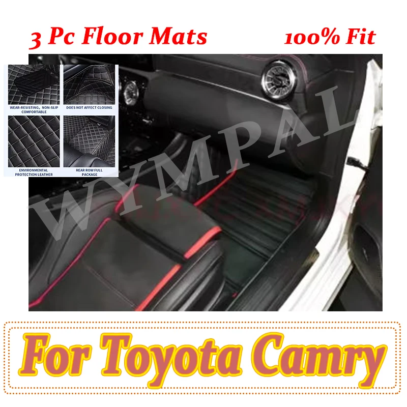 

Luxury Car Floor Mats For Toyota Camry Hybrid 2024 2023 2022 2021 2020 2019 2018 Auto Carpet Protect Cover Interior Accessories