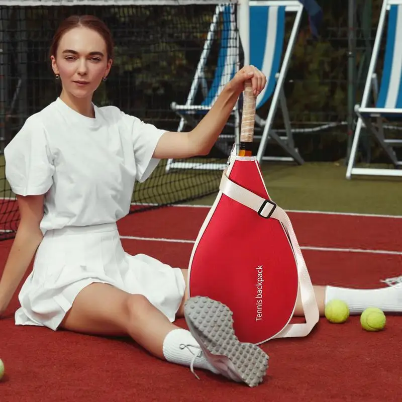 Tas raket tenis untuk wanita kapasitas besar tas selempang tenis tenis Crossbody perlengkapan raket tas tangan bahu untuk tenis