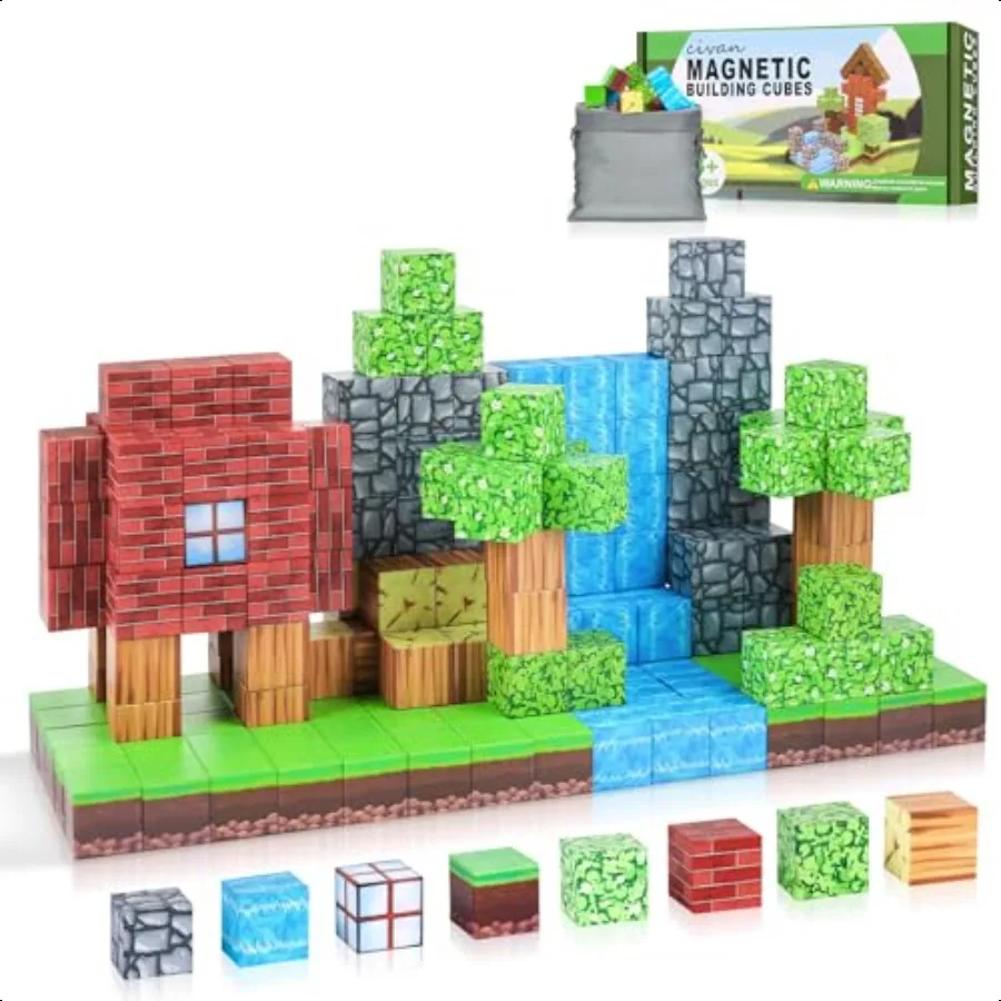 

Magnetic Blocks Magnetic Tiles Building Blocks Boys Toys Age 46 68 Stem Montori Sensory Game Toy Christmas Birthday Gifts for B