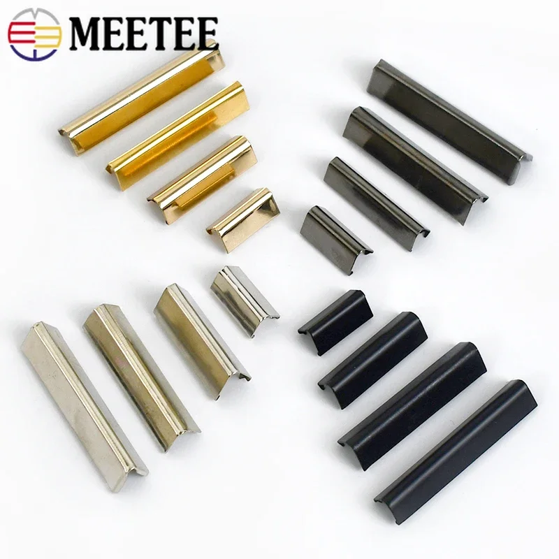 10Pcs Meetee 10-60mm 금속 벨트 테일 클립 버클 스트랩 엔드 잠금 지갑 가죽 스토퍼 버튼 테일 버클 DIY 액세서리