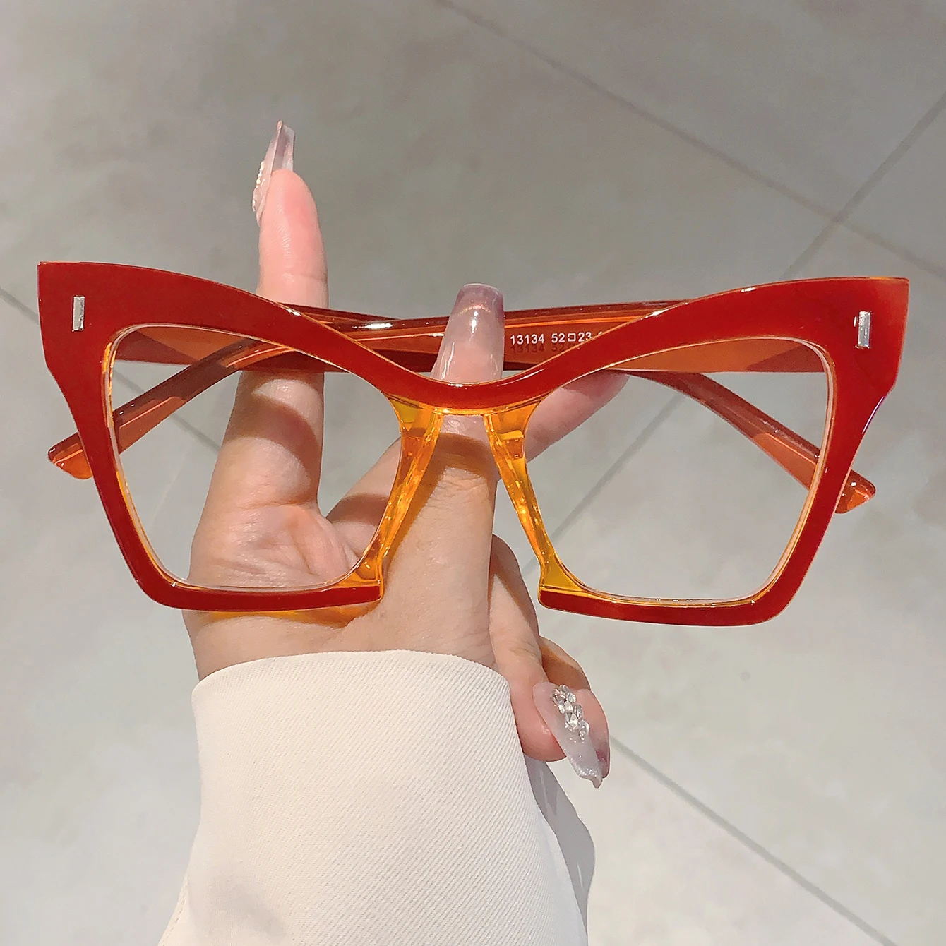 KAMMPT Vintage Leopard Trends Frames Women Fashion Brand Decor Eyeglasses Popular Oversize Photo Multi Color Ladies Eyewear