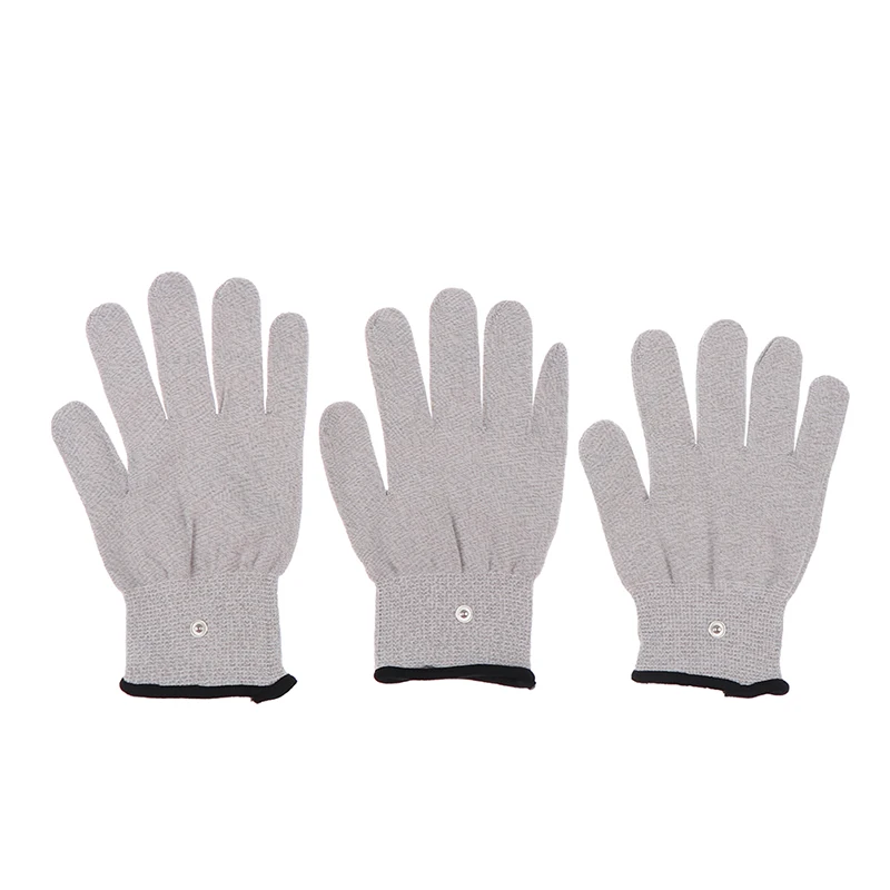 1Pair Conductive Silver Fiber  Electrode Gloves Pads Electrotherapy Massage‘