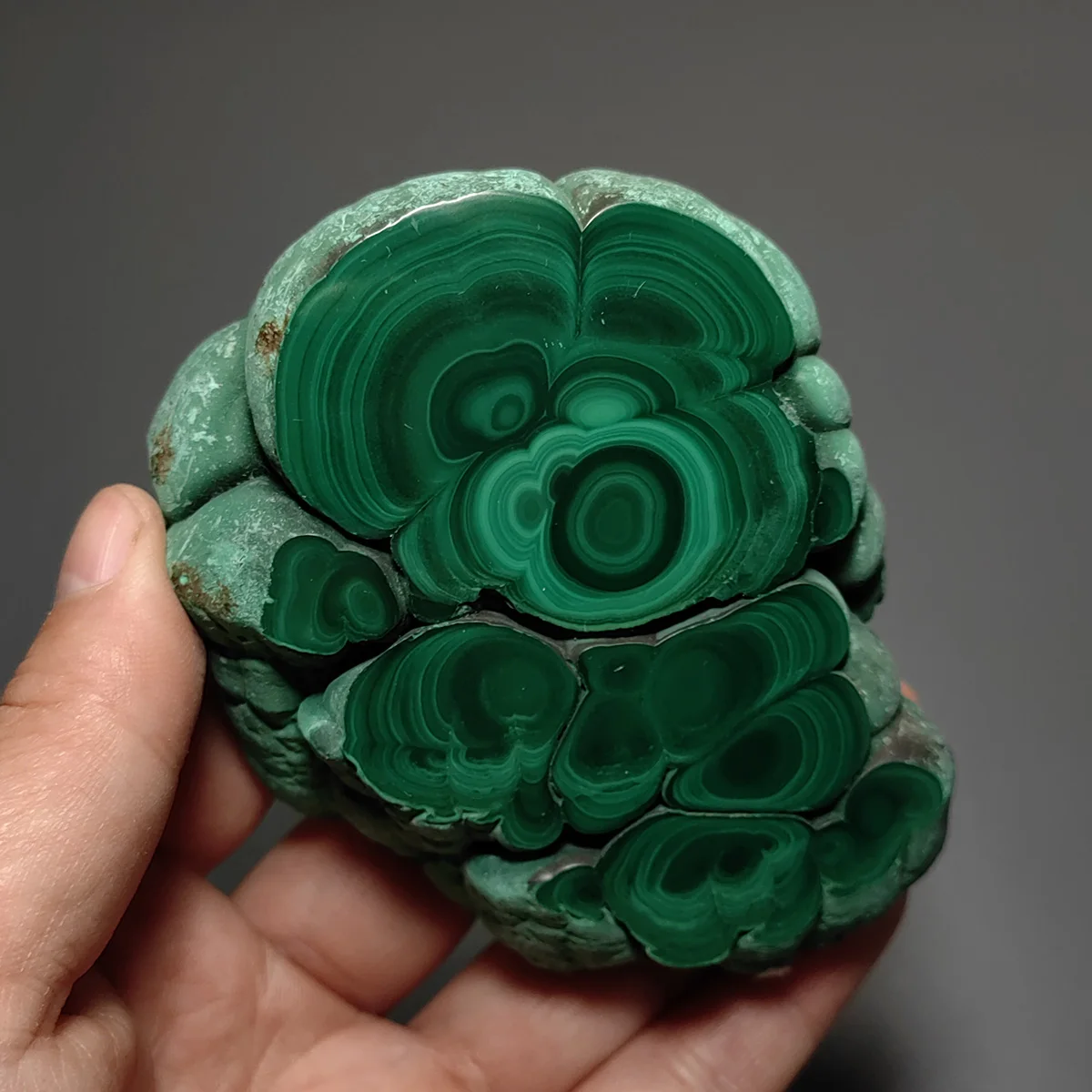 C0-3A 1PCS 100% Natural Malachite Polished Mineral Rough Stone Slices Quartz and Crystals Repair Crystal Teaching  Specimens