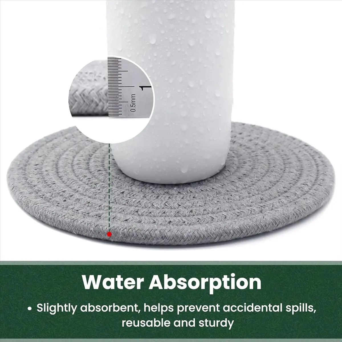 【ABFS】7 Inch Trivets for Hot Dishes,Hot Pots and Pans,Thick Heat Resistant Large Coaster,Multifunctional Hot Pads for Table A
