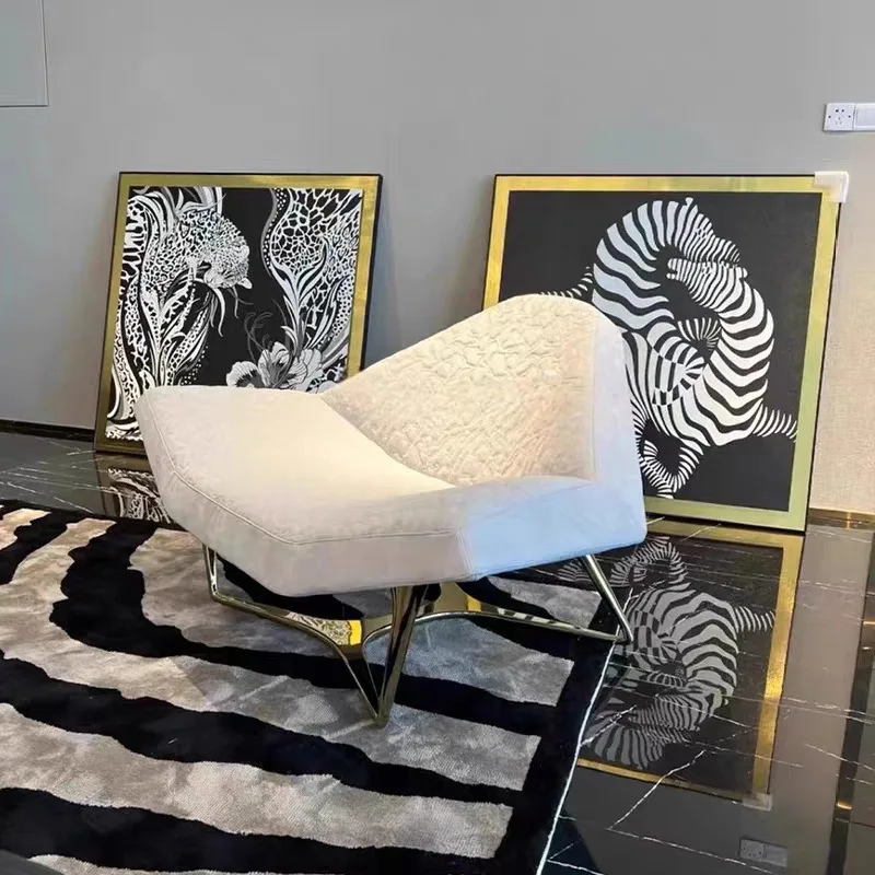 Italian Light Luxury Sofa Recliner Designer Home Lazy Chair Luxury Villa Living Room Starfish Chair Armrest Single Chair