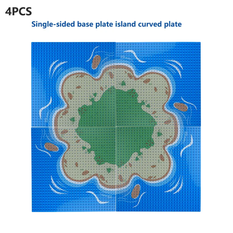 

32*32 Base Plate Single-sided Building Blocks Creative Island/Grassland Base Board DIY Assembly Small Bricks Parts Kids Toy Gift