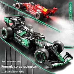 F1 1:18 Electric Racing Car Formula Radio Control High-speed Rechargeable Spray Electric Drift Car Equation Kids Toys