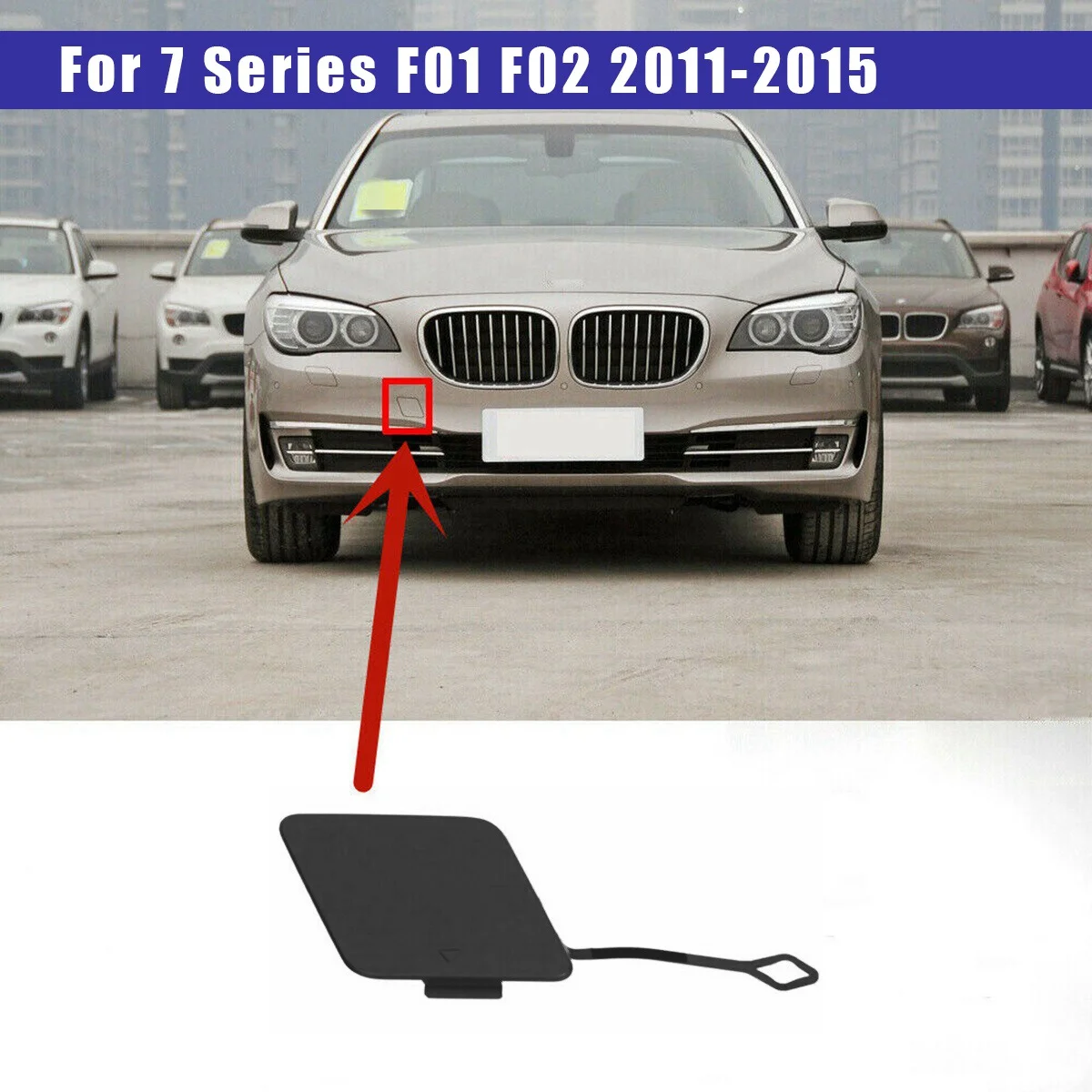 Car Front Tow Eye Hook Cover 51117335048 for BMW 7 Series F01 F02