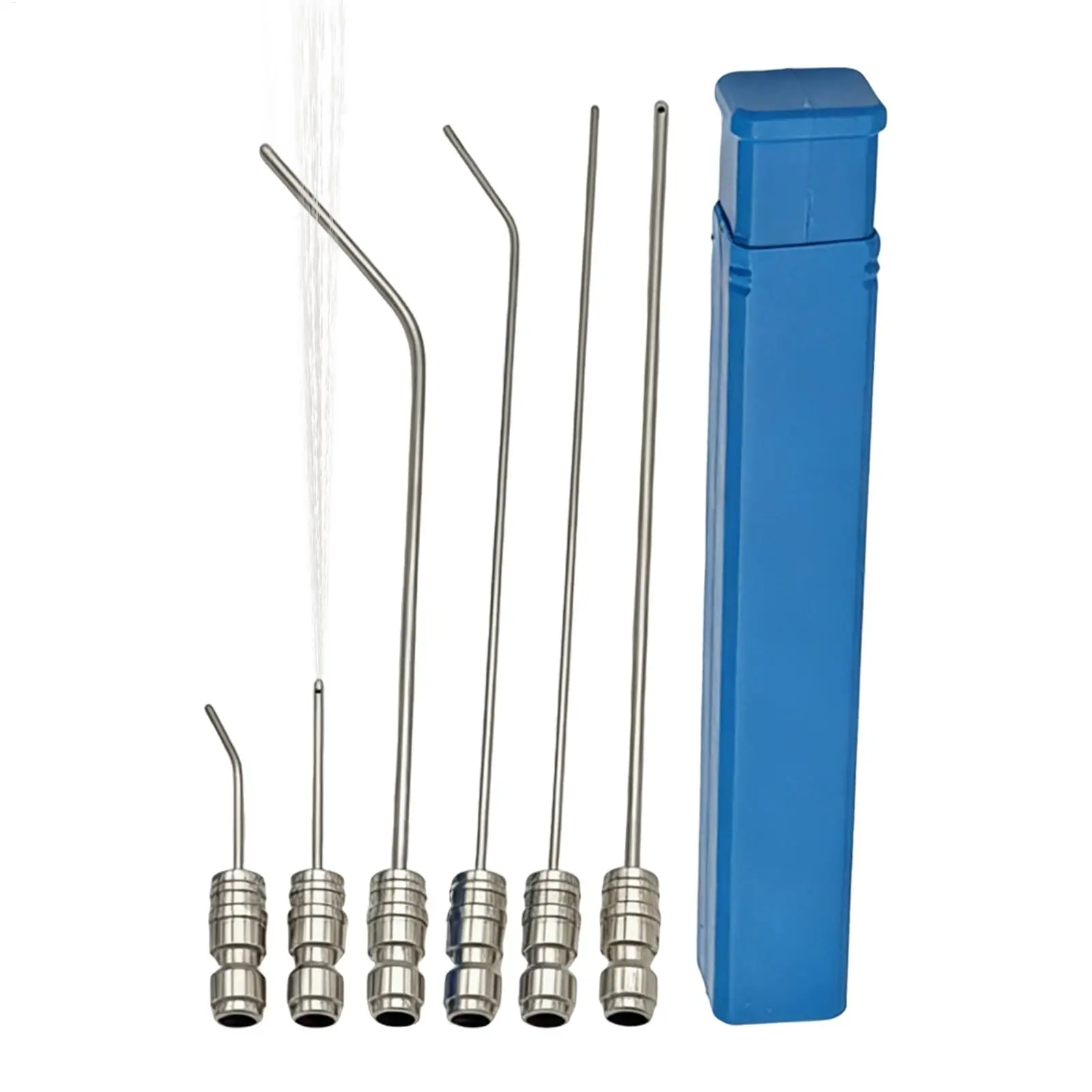 Stainless Steel High Pressure Washer Nozzle Kit 1/4 Quick Connect Heavy Duty Flush Wand Extension Spray Tips