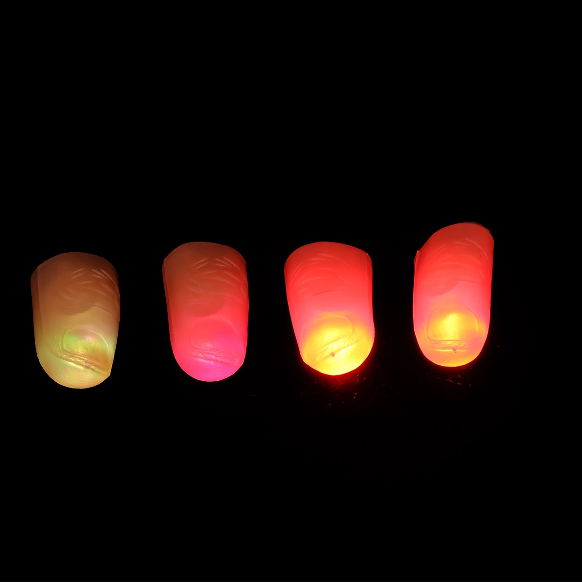 

8 Sets Glowing Finger Lamp Light up Toys for Kids Halloween Props Realistic Lights Pvc LED