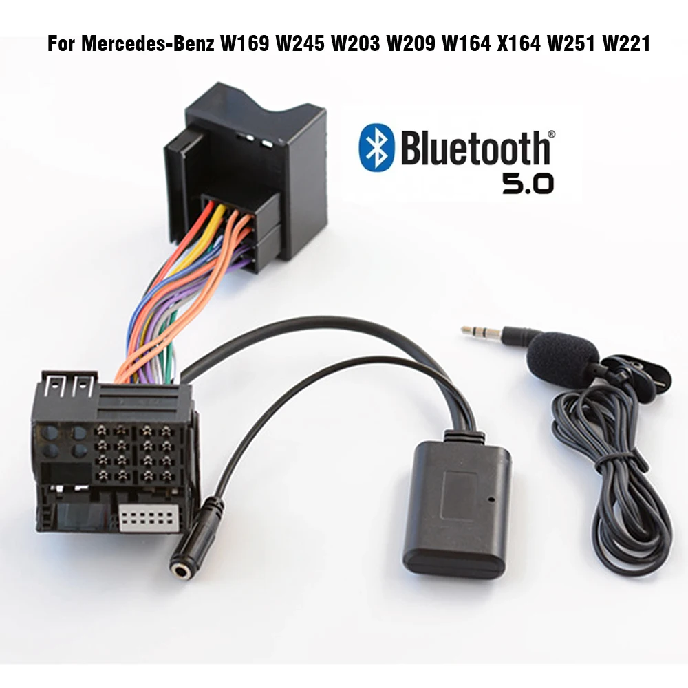 Kabel mikrofonowy Bluetooth 5.0 do adaptera audio dla Mercedes-Benz W169 W245 W203 W209 W164 X164 W251 W221 R230 CD20 30