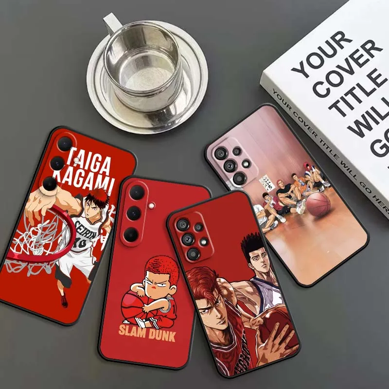 

Interesting Slam Dunk Creative Phone Case For Samsung A73 A72 A71 A55 A54 A53 A52 A51 A13 A22 A16 A15 A05s A14 A05 A06 5G Black