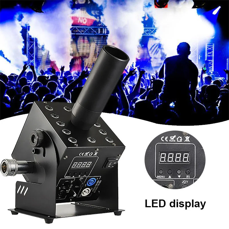 De la UE Butoy CO2 chorro de pulverización DMX512 Control remoto RGBW 12*3w LED CO2 cañón antiniebla para DJ Bar fiesta etapa luz efecto humo