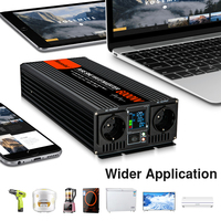 EU Socket AC 220V Output 4000W 5000W 6000W Inverter for DC 12V 24V Pure Sine Wave Power Converter for Home Electric Power Supply