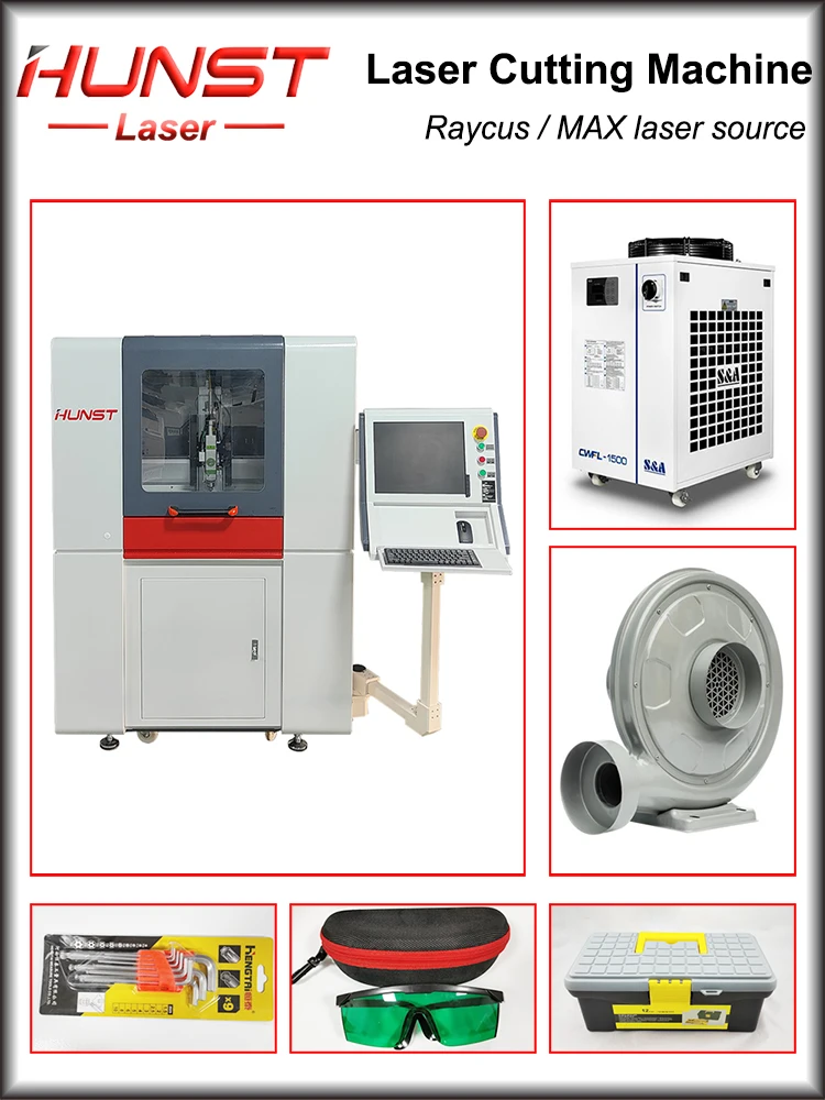 HUNST Small Precision Fiber Laser Cutting Machine, Raycus/MAX Laser, For Stainless Steel, Copper, Gold, Silver Jewelry Cutting.